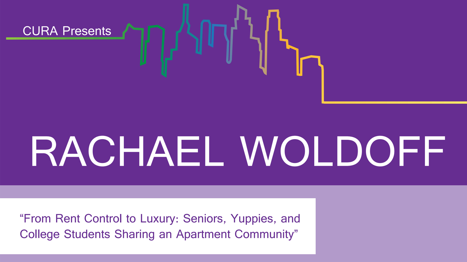 Flyer for event with Rachael Woldoff